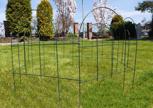 Ozdobny Płotek Ogrodowy 83cm Metal Rabatowy Do Ochrony Krzewów Roślin 308cm na Arena.pl
