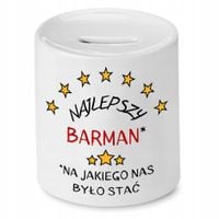 Skarbonka Dla Barmana Najlepszy Barman Prezent Z Nadrukiem Ze Zdjęciem