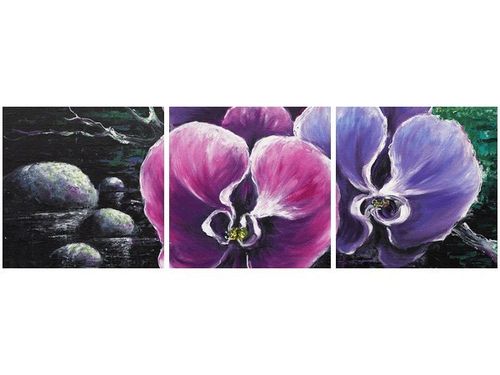 60 90CM OBRAZ 3 ELEM STORCZYK STAWEM ŚCIENNY DRUK PŁÓTNO na Arena.pl