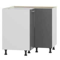 Tiffany T-26/D90NW Szary połysk MDF szafka narożna 90 cm, drzwi, szybko