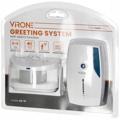 SYGNALIZATOR WEJŚĆ WEJŚCIA z Bezprzewodowym CZUJNIKIEM RUCHU Dzwonek ALARM na Arena.pl