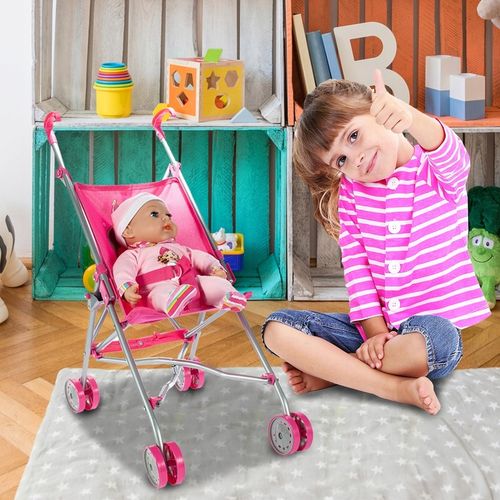 WÓZEK DLA LALEK SPACERÓWKA PARASOLKA JEDNOROŻEC LEKKI SKŁADANY SPACEROWY na Arena.pl