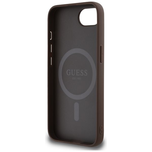 etui guess 4g ring triangle logo magsafe do iphone 16e brązowy zdjęcie 7