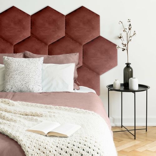 PANELE TAPICEROWANE PLASTER MIODU Heksagon BORDOWY 35cm x 40cm na Arena.pl