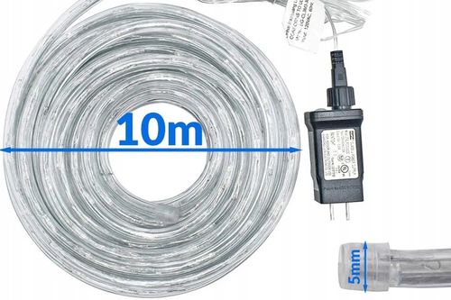 WĄŻ LED LAMPKI ZEWNĘTRZNE CHOINKOWE FLASH TRYBY TIMER RGB IP67 10m 230V na Arena.pl