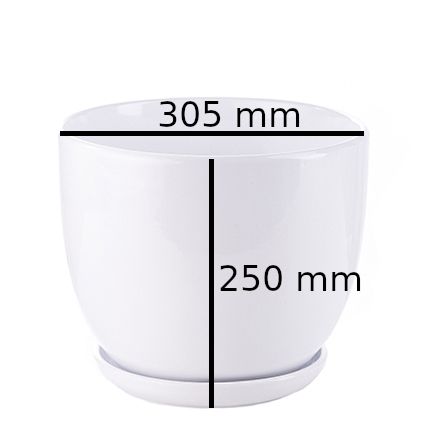 DONICZKA CERAMICZNA BARYŁKA 6 Biały 30x25 cm na Arena.pl