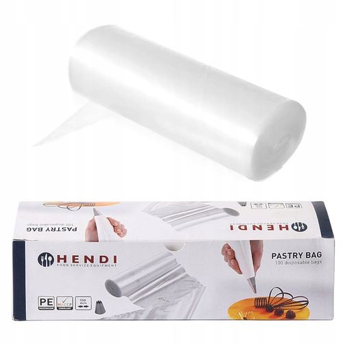 Worki do szprycowania Jednorazowe HENDI przezroczysty 100 szt. DUŻE 53x28cm na Arena.pl