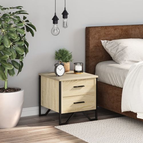 Szafka nocna, dąb sonoma, 40x41x40 cm, materiał drewnopochodny na Arena.pl