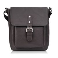 listonoszka męska na ramię vintage retro ze skóry naturalnej brązowa