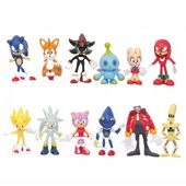 SONIC THE HEDGEHOG FIGURKI ZABAWKI ZESTAW 12 SZTUK
