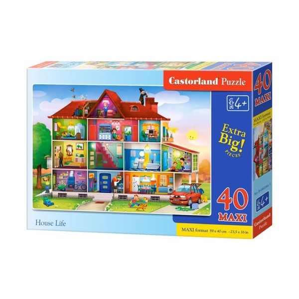 Puzzle 40 el.maxi house life zdjęcie 1