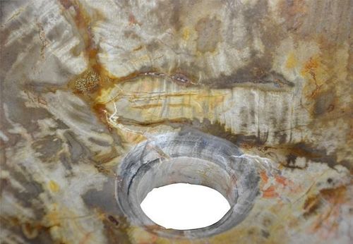 Umywalka z kamienia naturalnego FOSSIL DIVERO - duża na Arena.pl