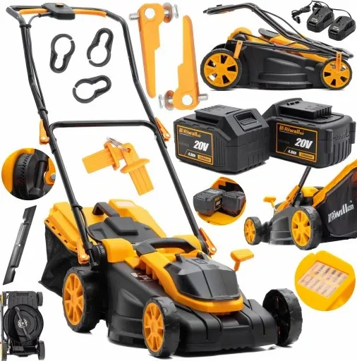 KOSIARKA AKUMULATOROWA RIWALL 3820 40V 8Ah 38cm MOCNA ZESTAW LEKKA zdjęcie 1