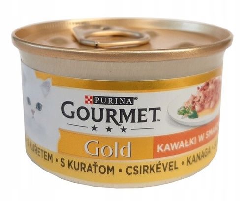 GOURMET GOLD KAWAŁKI KURCZAKA W SOSIE MOKRA KARMA DLA KOTA 12x85g na Arena.pl