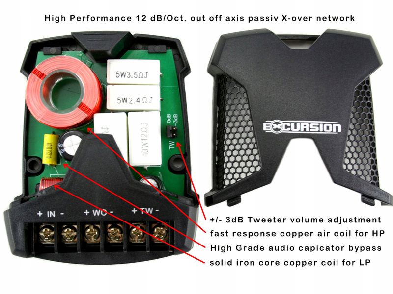 Głośniki Tweetery cykacze Excursion 600W zwrotnice zdjęcie 5
