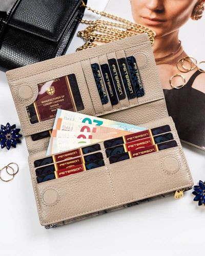 elegancki portfel damski ze skóry naturalnej zamykany na Arena.pl