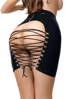 wetlook skirt leanne   black m