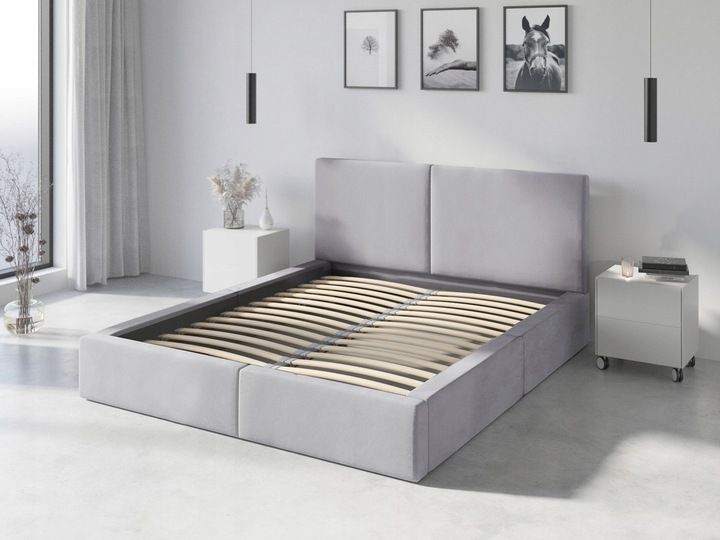 Łóżko 160x200 Tapicerowane Hilton + stelaż zdjęcie 3