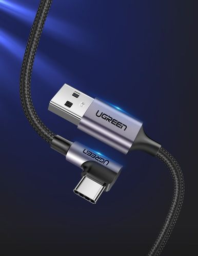 Kątowy kabel USB-C UGREEN 3A Quick Charge 3.0 1m na Arena.pl