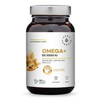 AURA HERBALS Omega+ Witamina D3 2000 IU /cholekalcyferol/ 50 mcg (60 kaps.