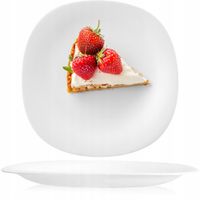 PŁASKI TALERZ DESEROWY NA CIASTO SAŁATKĘ BIAŁE SZKŁO FESTA ITALIA 21CM