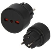 Adapter Podróżny Wtyczka Włochy Typ L do E/F Czarny Brennenstuhl