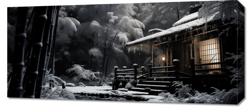 Obraz 90x40cm Tradycyjna Japońska Chatka zdjęcie 1