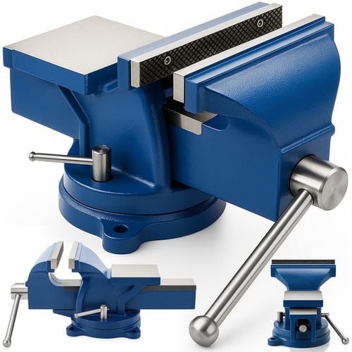 Imadło ŚLUSARSKIE 125mm Z KOWADŁEM OBROTOWE 360st. MOCNE SOLIDNE na Arena.pl