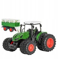 ZABAWKOWY TRAKTOR 2,4 GHZ ZDALNIE STEROWANY Z PILOTEM I KROWĄ ZIELONY OD 3+