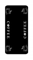 Bieżnik na stół KAWA CAFFE obrus ażurowy DEKOR ozdoba 40x90 czarny wycinany