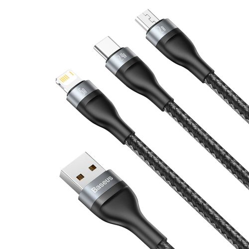 Kabel USB 3w1 Baseus iPhone Micro USB C 5A na Arena.pl