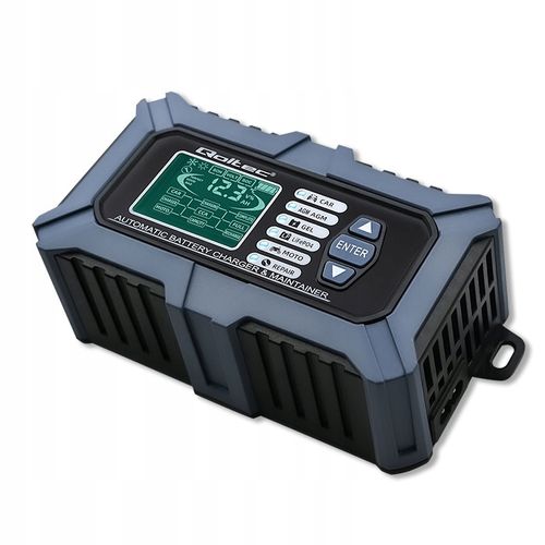 Cyfrowy tester miernik baterii z ładowarką 6A 12V 24V z funkcją naprawy na Arena.pl