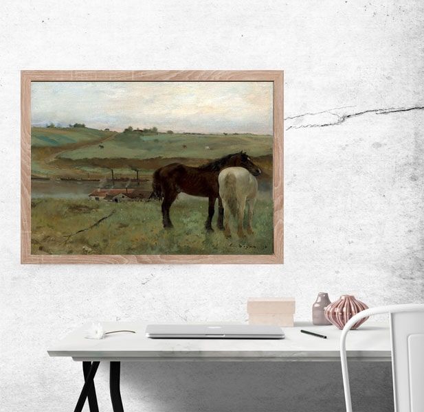 Horses in a Meadow, Edgar Degas - plakat 100x70 cm zdjęcie 2