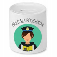 Skarbonka Dla Policjanta Najlepsza Policjantka Z Nadrukiem Ze Zdjęciem