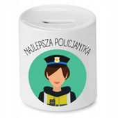 Skarbonka Dla Policjanta Najlepsza Policjantka Z Nadrukiem Ze Zdjęciem