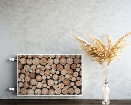 Osłona MAGNETYCZNA Na Grzejnik Stos Drewna Dekoracja 90cm x 60cm na Arena.pl