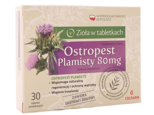 Ostropest plamisty 80mg - Colfarm - 30 tabletek na Arena.pl