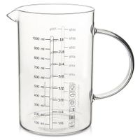 Miarka Kuchenna Szklana Duża Kubek do Odmierzania Produktów Spożywczych 1L