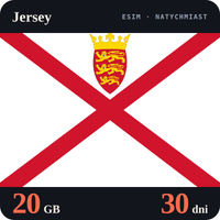 Karta eSIM Internet Jersey 20 GB na 30 dni - bez rejestracji