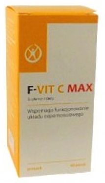 F-VIT C MAX,  WITAMINA C, WITAMINA D, CYNK, PROSZEK, 60 DAWEK zdjęcie 2
