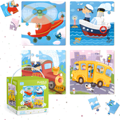 Puzzle Edukacyjne 4 W1 Transport 72.El W Pudełku 300132