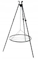 Grill trójnóg 187 cm kuty Ruszt chromowany 60 cm z łańcuszkami mocny Polski