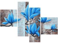 OBRAZ NIEBIESKI KWIAT MAGNOLII