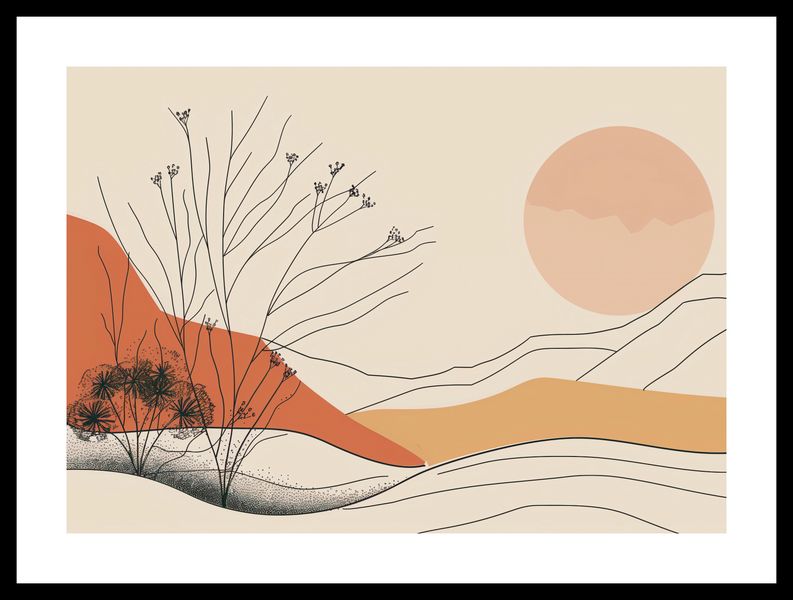 Plakat 42x29,7cm Pustynna Wydma zdjęcie 3