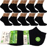 10x Stopki czarne męskie bambusowe krótkie 44-46