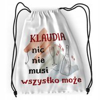 Plecak Dla Klaudii Sportowy Szkolny Worek Torba Z Nadrukiem Ze Zdjęciem