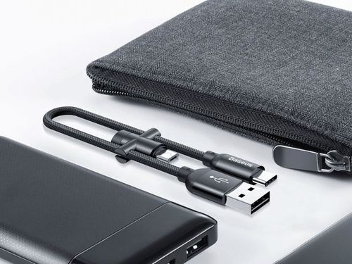 Baseus kabel 2w1 U-Shaped USB-C micro USB 2.4A czarny na Arena.pl