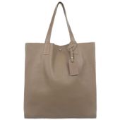 VERA PELLE torebka skórzana shopper duża z długimi rączkami V526 taupe