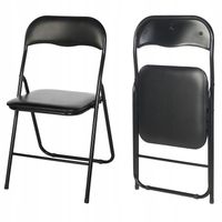 KRZESŁO KRZESEŁKO SKŁADANE ROZKŁADANE OGRODOWE CATERINGOWE BIUROWE CZARNE