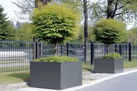 Donica metalowa ogrodowa 100x100x70 antracyt